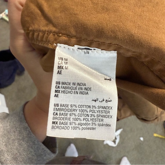 Style & Co Tan Floral Embroidered Utility Jacket Size Medium - Picture 5 of 8